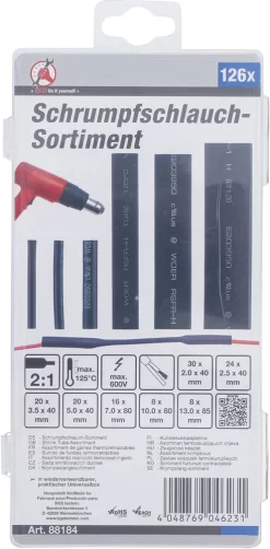 Kraftmann - Assortiment De Gaines Thermorétractables 126 Pièces -Abus Boutique 88184 09