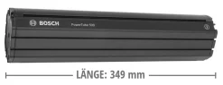 Bosch Batterie PowerTube 500 (BBP281) VERTICAL -Abus Boutique PowerTube 500 Akku BBP281 Vertikal 349mm 0275007540
