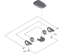 Shimano Écran STEPS SC-E6010 Avec Support -Abus Boutique Shimano Steps Display SC E6010 mit Halter KSCE6010 c