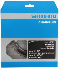 Shimano Plateau XT FC-M8000 2 Vitesses 38 Dents (BD) -Abus Boutique Shimano XT 2 fach Kettenblatt FC M8000 38 Zahne BD Y1RL98090 c