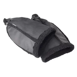 Manchons BASIL Noirs En Cuir Végétal Pour Guidon Vélo