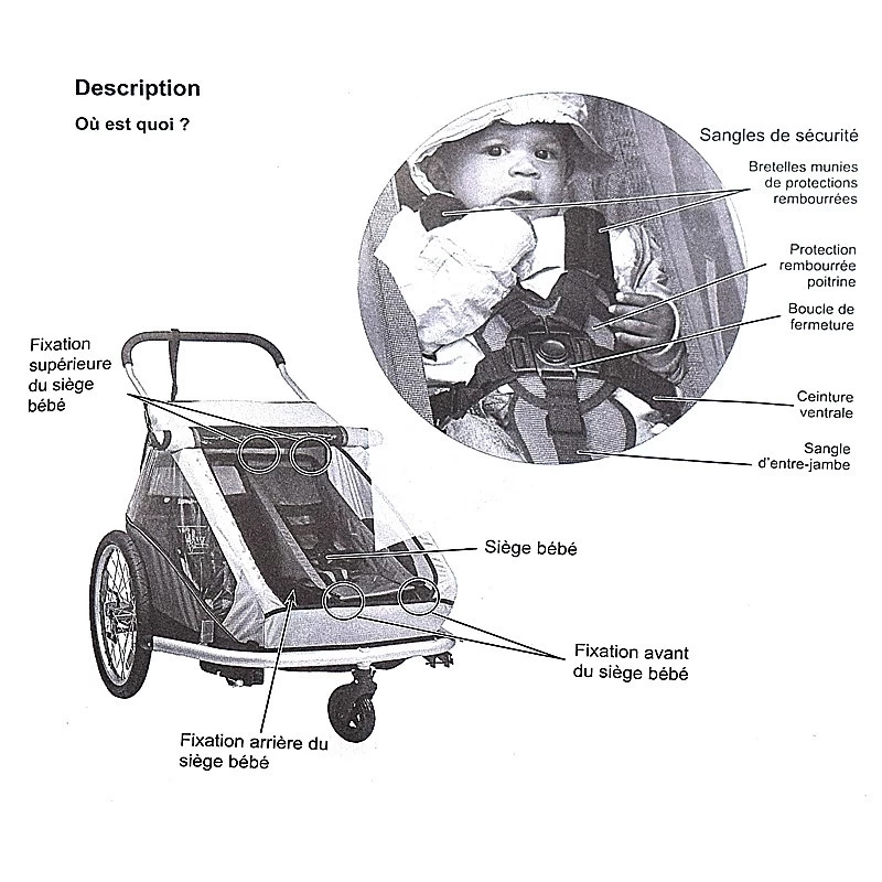 Siège Hamac Pour Remorque Vélo Croozer Jusqu'à 2015 2 Siège Hamac Pour Remorque Vélo Croozer Jusqu'à 2015 – Image 2